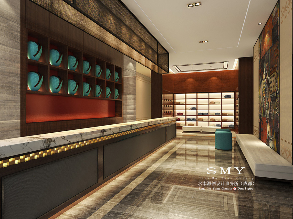 酒店客人物品存放區(qū)域，服務(wù)管理柜臺(tái)區(qū)域