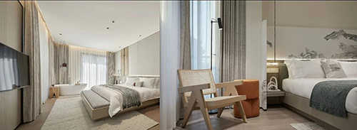 如果好的空間沒有好的設計，以及酒店空間色彩的搭配，就會覺得很樸素